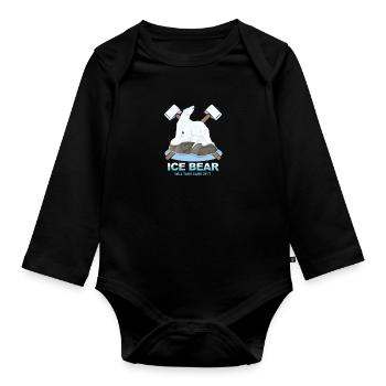Ice Bear-Polar Bear - Organic Longsleeve Baby Bodysuit - black - Front