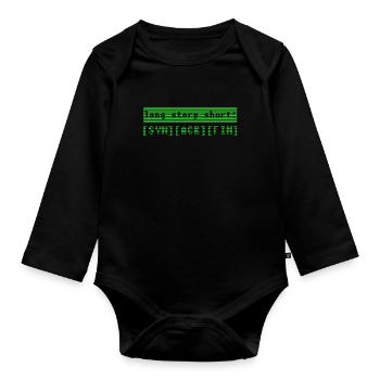 Drôle de cadeau d’administrateur système - Body Bébé bio manches longues - noir - Devant