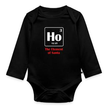 L'élément de Santa Ho - Body Bébé bio manches longues - noir - Devant