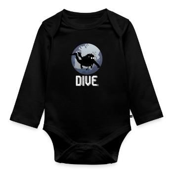 Cool Dive Underwater Graphic Scuba Diving - Baby Bio-Langarm-Body - Schwarz - Vorne