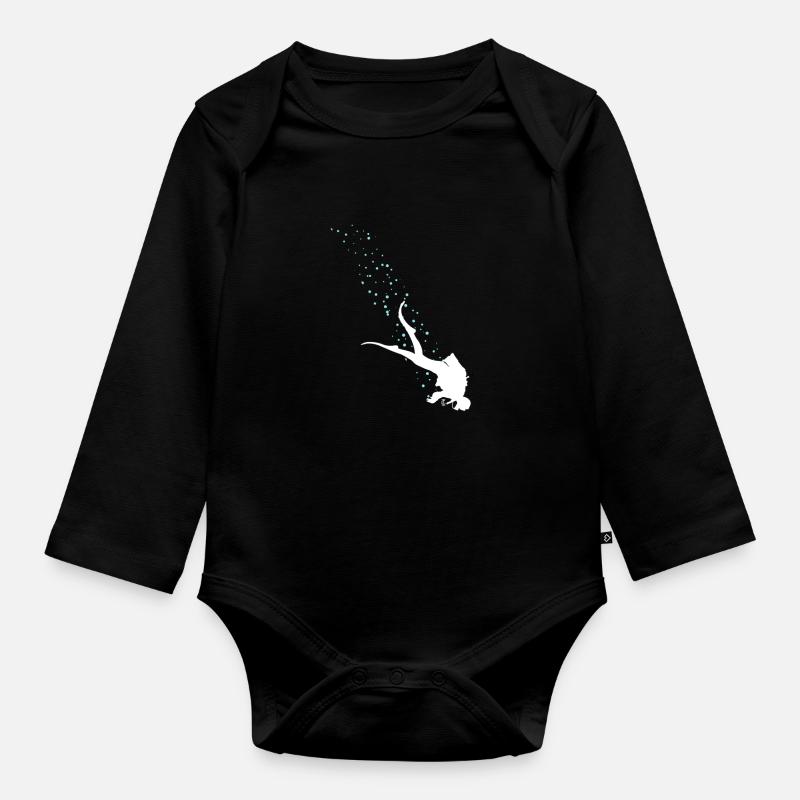 Awesome Scuba Diver Snorkeling Diving Ocean Deep - Body Bébé bio manches longues - noir