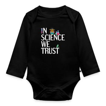 Enseignants Chercheurs Science scientifique - Body Bébé bio manches longues - noir - Devant