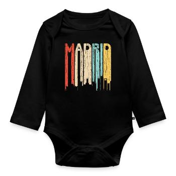 Madrid - Baby Bio-Langarm-Body - Schwarz - Vorne