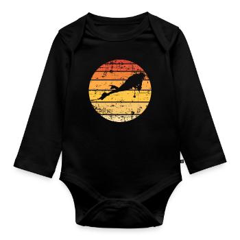 Dive - Organic Longsleeve Baby Bodysuit - black - Front