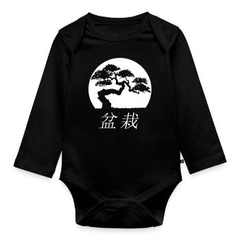 Bonsai - Baby Bio-Langarm-Body - Schwarz - Vorne