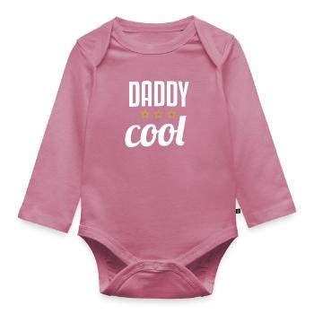 PAPA COOL - Body Bébé bio manches longues - mauve - Devant