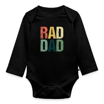 Technologue en radio Rad Tech Père des pères - Body Bébé bio manches longues - noir - Devant