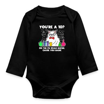 Chimie Geek Ph - Body Bébé bio manches longues - noir - Devant