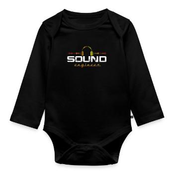 Technicien en sons Technique Enregistrement Mixeur de musique - Body Bébé bio manches longues - noir - Devant