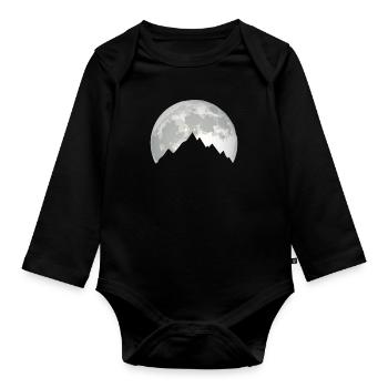 Nature Earth Mother Nature Travel Mountaineering - Organic Longsleeve Baby Bodysuit - black - Front