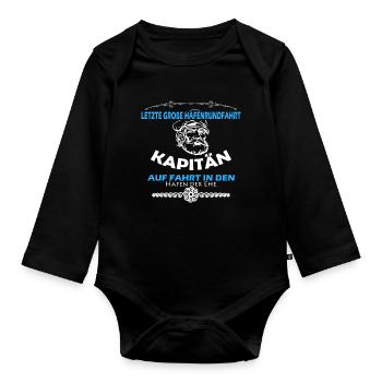 Hafen der Ehe - Baby Bio-Langarm-Body - Schwarz - Vorne