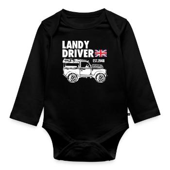 Landy Driver - Body Bébé bio manches longues - noir - Devant