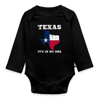 Texas USA - Body Bébé bio manches longues - noir - Devant