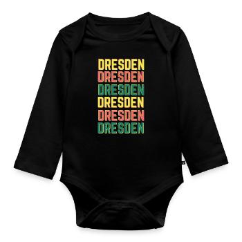 Dresde Allemagne - Body Bébé bio manches longues - noir - Devant