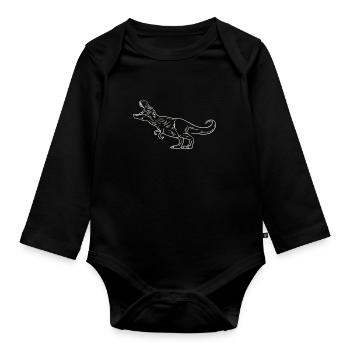 T-Rex - Dinosaurs - Dinosaurs - Organic Longsleeve Baby Bodysuit - black - Front