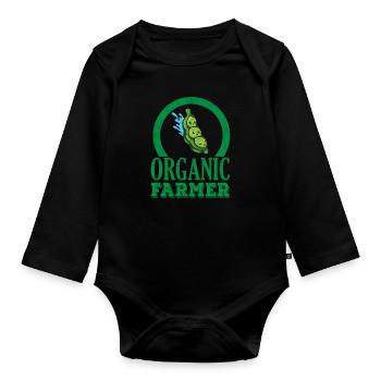 Agriculteur biologique Agriculteur biologique Eco durable Bio - Body Bébé bio manches longues - noir - Devant
