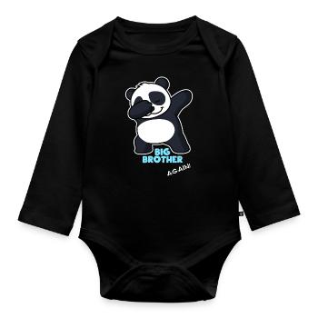 Großer Bruder Dabbing - Baby Bio-Langarm-Body - Schwarz - Vorne