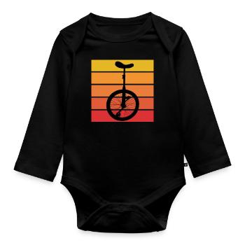 unicycle - Organic Longsleeve Baby Bodysuit - black - Front