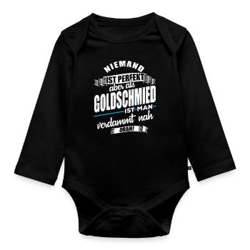 Goldschmied - Baby Bio-Langarm-Body - Schwarz - Vorne