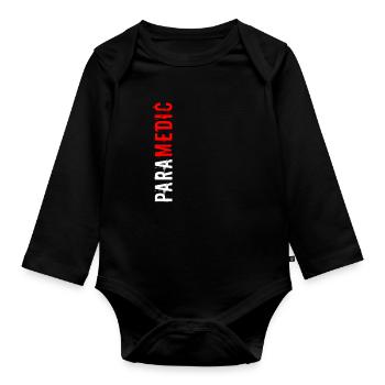 Paramédic EMT EMS Medicine Caduceus Doctor - Body Bébé bio manches longues - noir - Devant