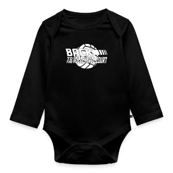 Volleyball volleyball players - Organic Longsleeve Baby Bodysuit - black - Front