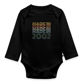 18 e anniversaire célébration cadeau rétro Vintage - Body Bébé bio manches longues - noir - Devant