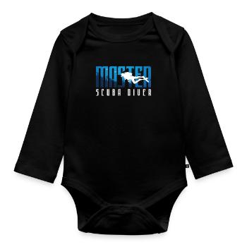 Master Scuba Diver Scuba Diving Sportgeschenk - Baby Bio-Langarm-Body - Schwarz - Vorne
