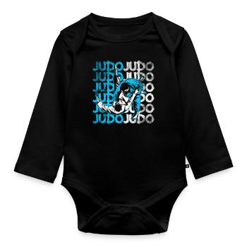Judo - Baby Bio-Langarm-Body - Schwarz - Vorne