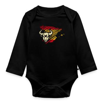 Spanien - Baby Bio-Langarm-Body - Schwarz - Vorne