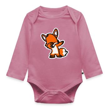 Dab Fuchs - Organic Longsleeve Baby Bodysuit - mauve - Front