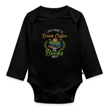 Buch - Baby Bio-Langarm-Body - Schwarz - Vorne