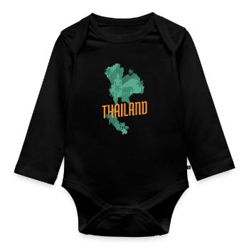 Voyageurs de voyage Elephant Country Tourist - Body Bébé bio manches longues - noir - Devant