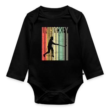 Floorball - Body Bébé bio manches longues - noir - Devant