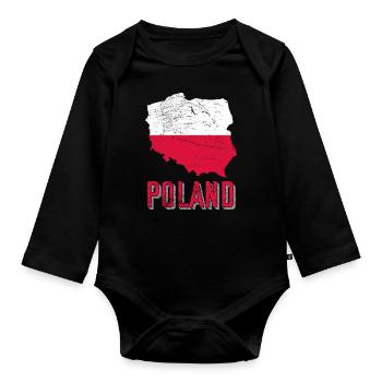 Polen - Baby Bio-Langarm-Body - Schwarz - Vorne