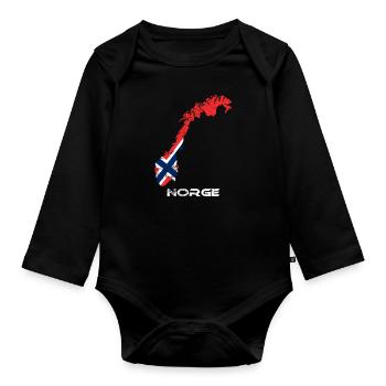 Norwegen - Baby Bio-Langarm-Body - Schwarz - Vorne