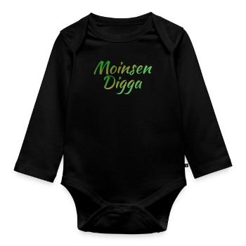 Moinsen Digga - Baby Bio-Langarm-Body - Schwarz - Vorne