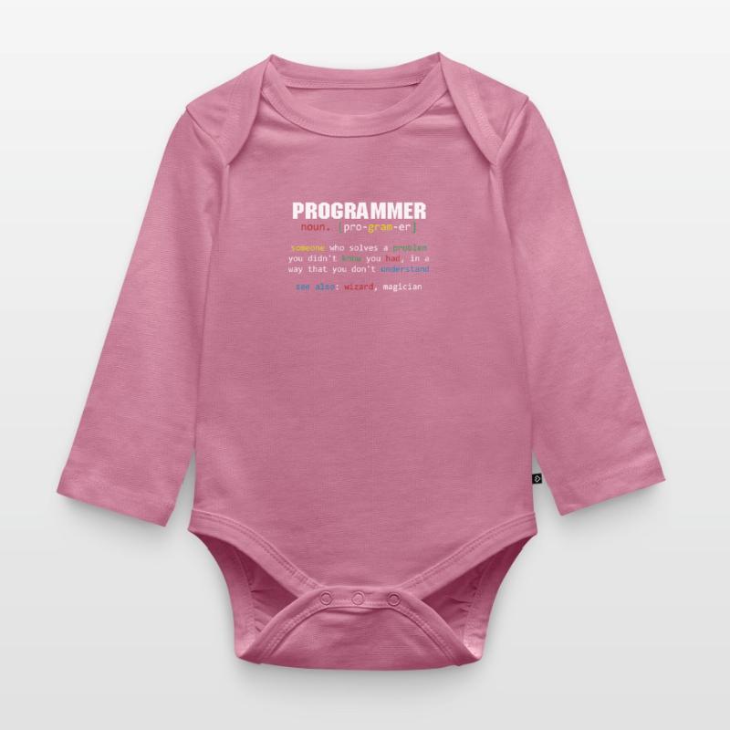 Programmer Definition Coder Programming Coding Organic Longsleeve Baby Bodysuit