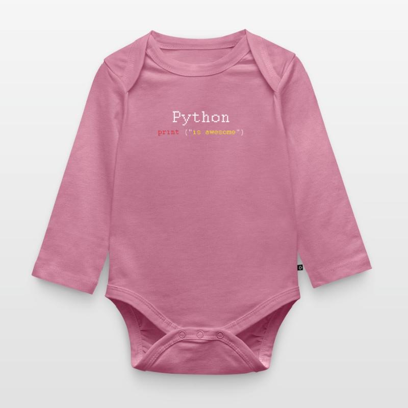 Python HTML Sprachcodierer Codierungsprogrammierer Geschenk Baby Bio-Langarm-Body