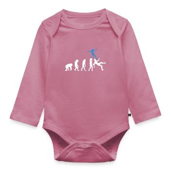 Skateboarder Evolution Skateboard Skateboarding - Baby Bio-Langarm-Body - Mauve - Vorne