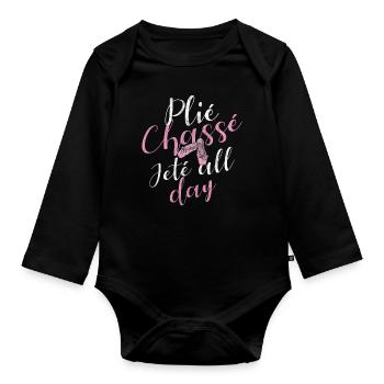 Ballett - Baby Bio-Langarm-Body - Schwarz - Vorne