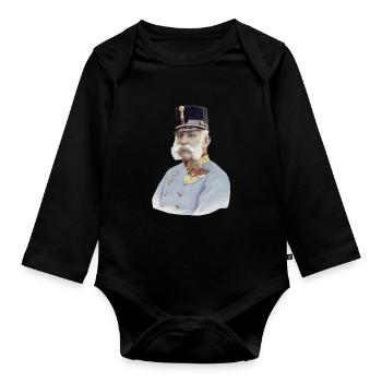 Kaiser Franz Joseph - Baby Bio-Langarm-Body - Schwarz - Vorne