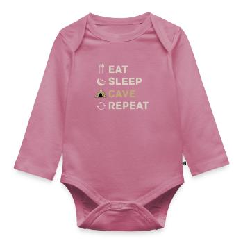 Spéléologie Spelunking Cave Explorer Spelunker Gift - Body Bébé bio manches longues - mauve - Devant
