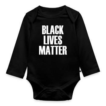 Black Lives Matter - Body Bébé bio manches longues - noir - Devant
