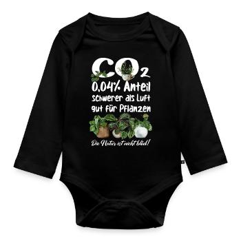 CO2 - Baby Bio-Langarm-Body - Schwarz - Vorne