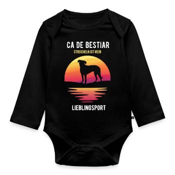 Ca De Bestiar - Baby Bio-Langarm-Body - Schwarz - Vorne