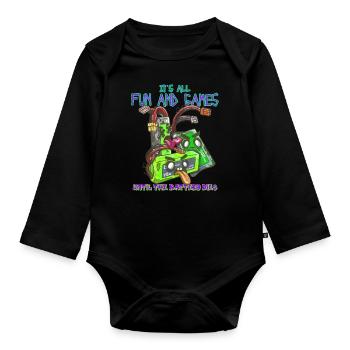 FPV Drone Pilot RC Racing Freestyle Drones - Organic Longsleeve Baby Bodysuit - black - Front