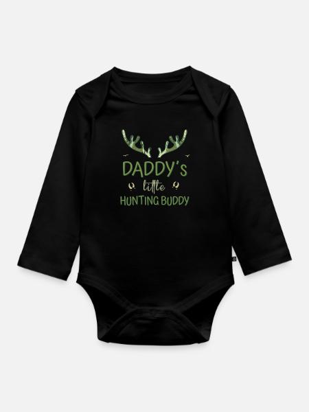 Hunter Son - Daddy's Little Hunting Buddy Troddler - Baby Bio-Langarm-Body - Schwarz