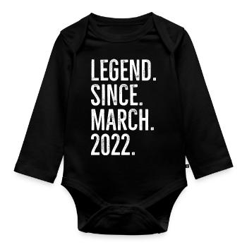Légende depuis mars 2022 - Body Bébé bio manches longues - noir - Devant