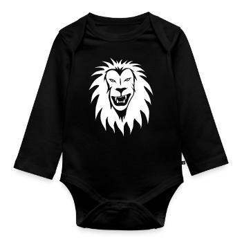 Lion - Body Bébé bio manches longues - noir - Devant