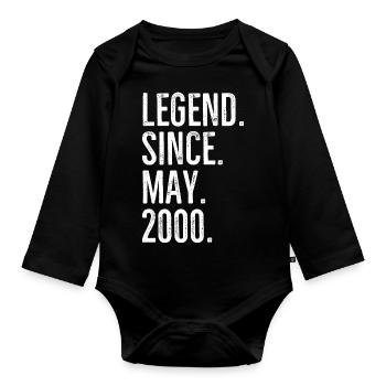 Légende depuis mai 2000 - Body Bébé bio manches longues - noir - Devant